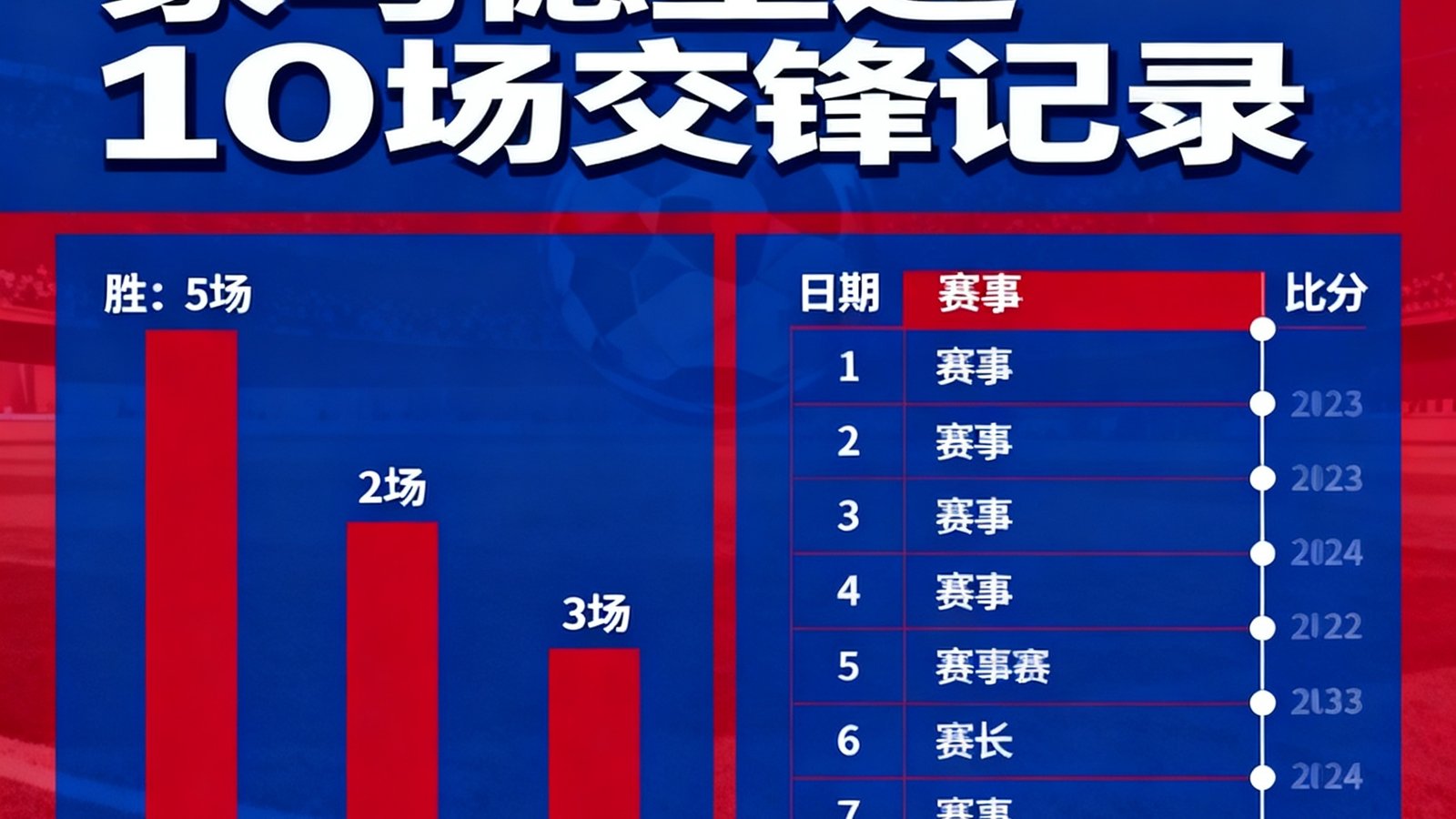 巴塞罗那与皇家马德里近10场交锋记录统计，巴萨5胜2平3负
